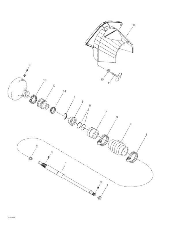 Soufflet de transmission - Rubber Boot Sea-Doo 1989-2006 référence 272000001 – Image 2