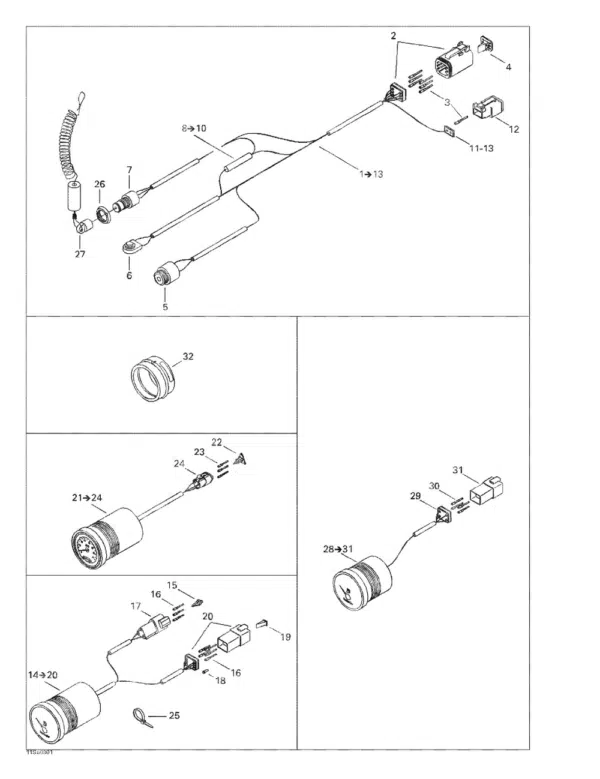 Interrupteur Start Stop - Ignition Switch Ass'y Sea-Doo GTI 2002-2005 référence 278001587 – Image 2