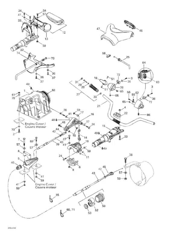 Support de direction - Steering Support Sea-Doo XP 1997-2004 référence 277000617 – Image 2