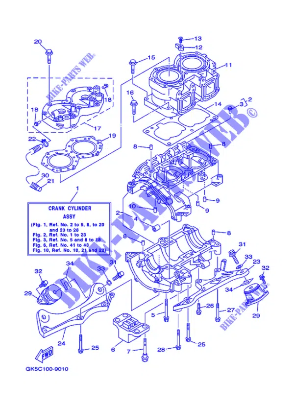 Support moteur - Silent Bloc Yamaha 1993-2003 référence 62E-44517-00-5B, 62E-44517-A0-5B, 62E-44517-A1-8P, 63M-44517-01-5B – Image 2