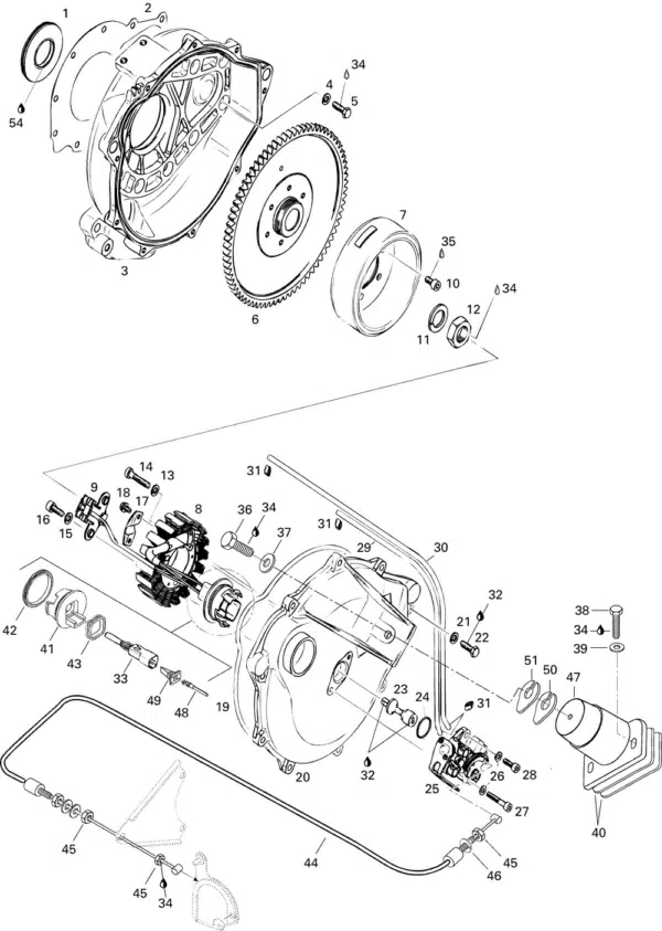Support moteur avant 2T Sea-Doo 800-951 1996-2003 référence 270000167, 270000222, 270000297, 270000353, 270000422, 270000722 – Image 3