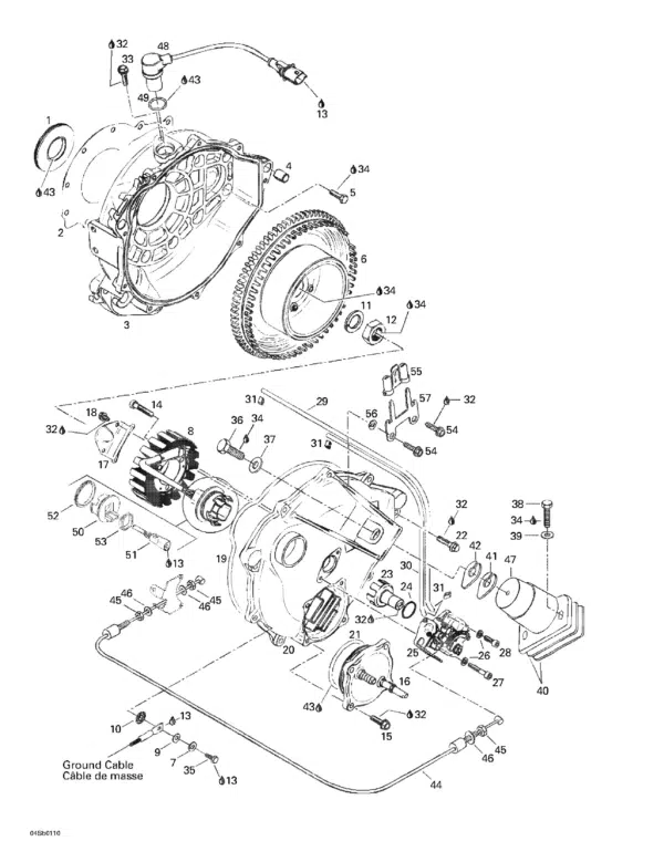 Support moteur avant 2T Sea-Doo GSX RFI 800 1999-2001 référence 270000408, 270000435 – Image 3