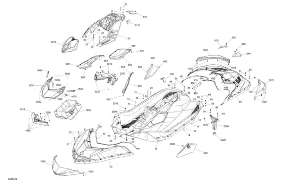 Tampon genou gauche - Knee Pad L.H Vert Manta Sea-Doo Spark 2019-2021 référence 291004736 – Image 2