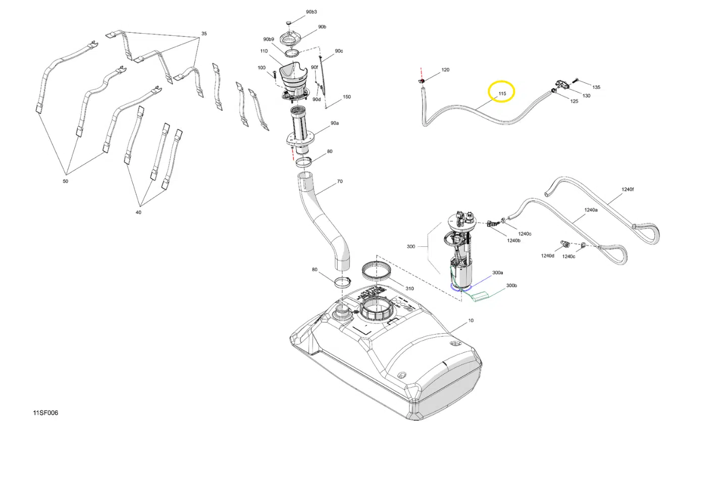 Tuyaux de conduit d'essence - Hose I.D. 7.9Mm 3000Mm Long Sea-Doo 900-1630 cc 2018-2026 référence 275500958, 219704359 – Image 4