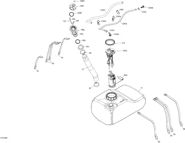 Tuyaux de conduit d'essence Sea-Doo Référence 275500626, 275500921, 275500958, 219704359 – Image 4