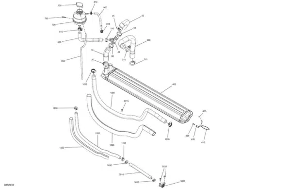 Vase d'expansion - Coolant Tank Sea-Doo Spark 2014-2025 référence 509000802 – Image 2