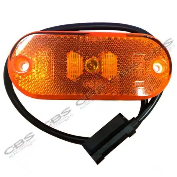 Feu side marker orange à Led avec câble référence 6035