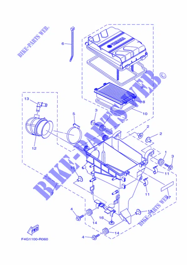 Filtre à air PRÖK 006-595 pour Jet Ski Yamaha 1050 16-24 référence d'origine 6EY-14451-00-00 – Image 2