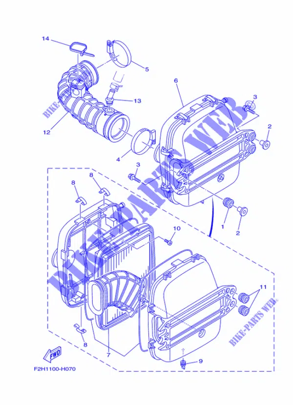 Filtre à air PRÖK 006-590 pour Jet Ski Yamaha 1800-1900 08-24 référence d'origine 6S5-E4451-00-00, 6S5-E4451-01-00 – Image 2