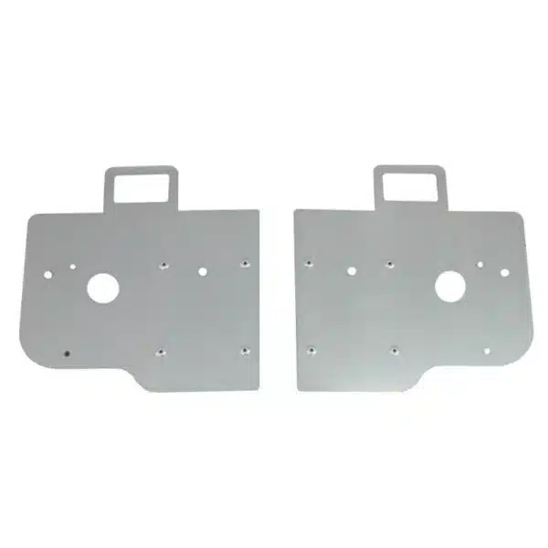 Supports feux métalliques rectangulaires avec omégas bas pour tube 80x40 référence 6350N