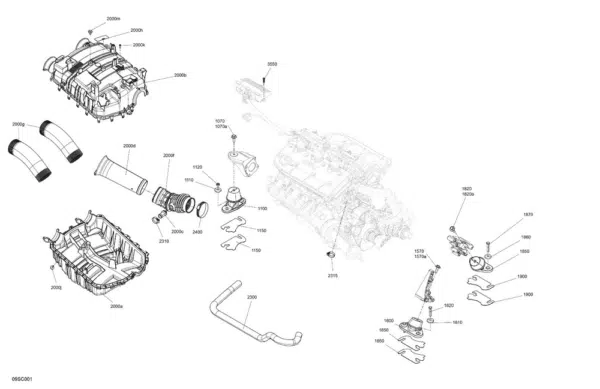 Support moteur avant - Rubber Mount d'origine Sea-Doo 2002-2025 référence 270001096, 270001029, 270001076, 270000489, 270000635, 270000676, 270000690, 270000885 – Image 3