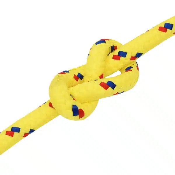 Corde de bateau jaune 12 mm x 10 m en polypropylène – Idéale pour Jet Ski et Bateau – Image 3