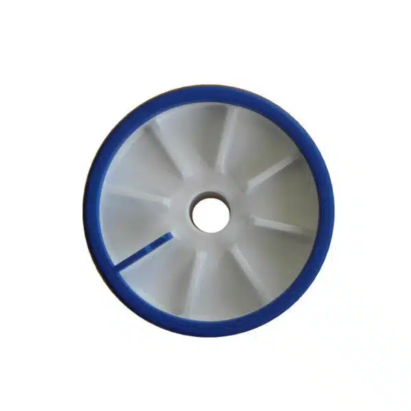 Galet Bi-Matière - Bleu/Blanc Ø100 mm référence 5206