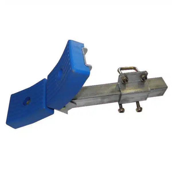 Ensemble patin courbe avec chandelle en 400 pour tube en 80x40 référence 4405BA