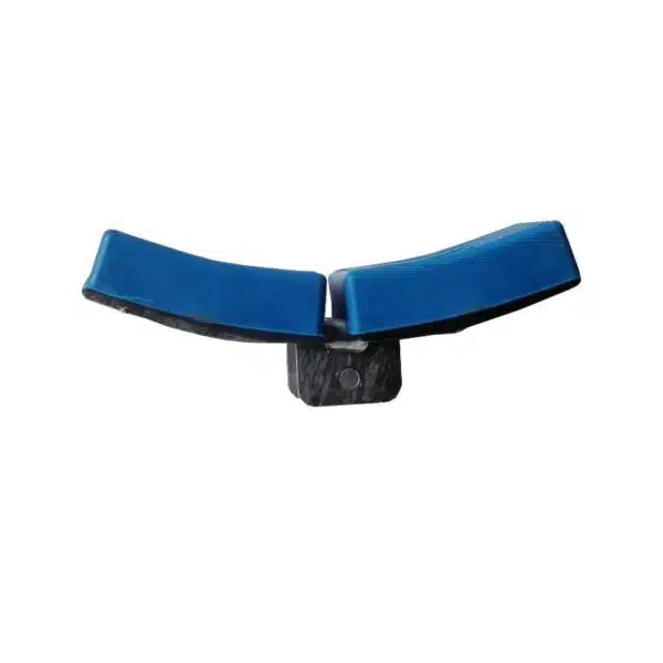 Ensemble ferrure avec patin courbe - Bleu en 40 pour remorque P0220 référence 5154