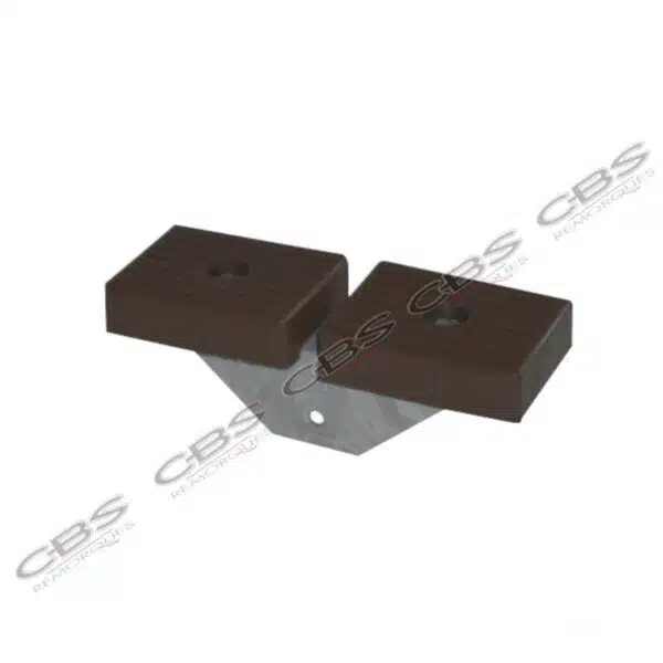 Ensemble ferrure avec Patin - Noir en 120 pour étrave à partir de la remorque T112M référence 5151A