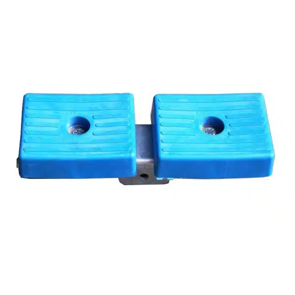 Ensemble ferrure avec patin plat - Bleu en noix de 40 référence 5152