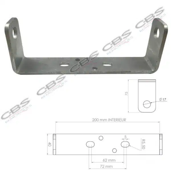 Support bobine - 200 mm référence 5025