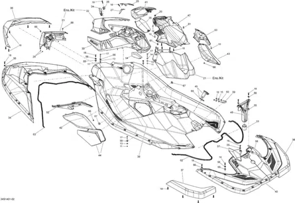 Bouchon de trappe à huile - Access Cover Sea-Doo Spark 2014-2023 référence 291003390 – Image 2