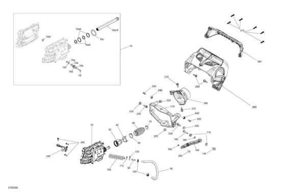 Nozzle buse de direction - Steering Nozzle Sea-Doo 2018-2025 référence 267000906, 267000908 – Image 2