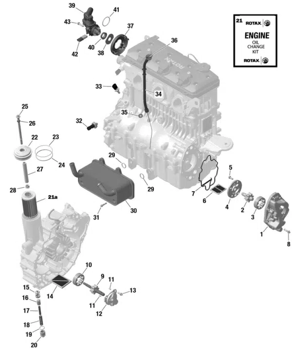 Radiateur d'huile - Oil Radiator Sea-Doo 1630 cc 2018-2025 référence 420888875, 420888878 – Image 2