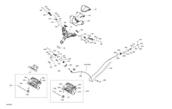 Support de colonne de direction - Steering Support Ass'y Sea-Doo 2011-2020 référence 277001793, 277001879, 277001911, 277001947, 277001971 – Image 2