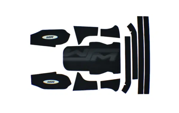 Tapis antidérapant avec kickers et capuchons de rail WSM pour Jet-Ski Kawasaki 800 SX-R 03-11 référence 012-106-01BLK