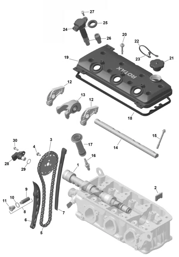 Arbre à cames - Camshaft Sea-Doo 1630cc 2020-2025 référence 420820281, 420820282, 420820283 – Image 2