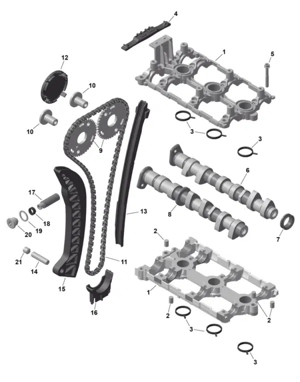 Arbre à cames d'admission - Camshaft Intake Sea-Doo 900cc 2014-2025 référence 420820200 – Image 2