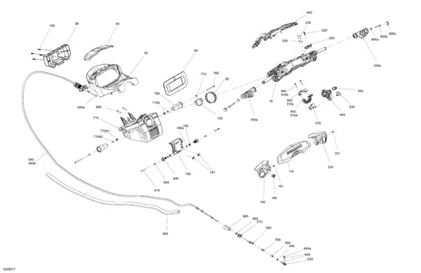 Câble de direction - Steering Cable Sea-Doo 1503-1630cc 2018-2025 référence 277001989, 277002143 – Image 2