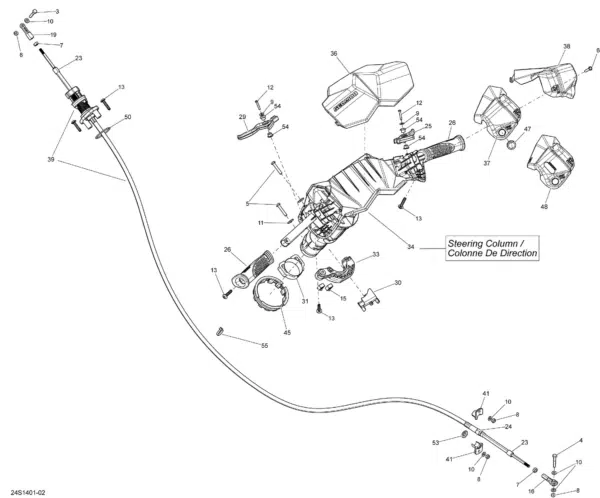 Câble de direction - Steering Cable Sea-Doo Spark 2014-2025 référence 277001790, 277002065 – Image 2