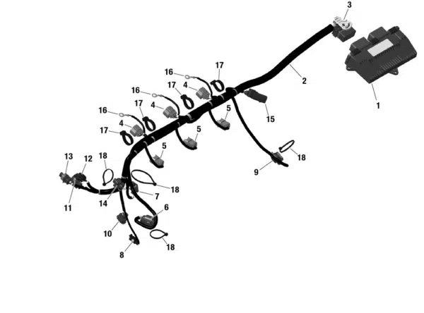 Câblage moteur - Engine Wiring Harness Ass'y Sea-Doo 1630cc 2020-2022 référence 420964084 – Image 2