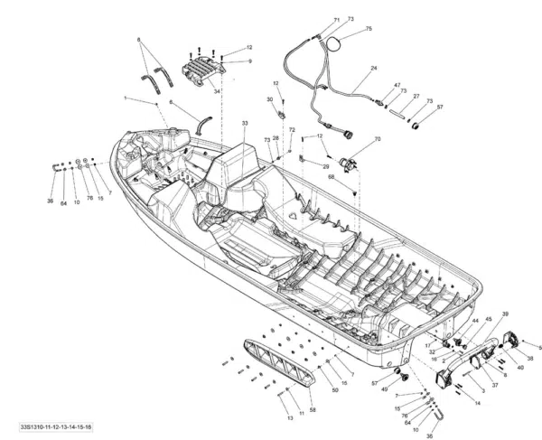 Support d'échelle - A Section Support Sea-Doo référence 292001509 – Image 2