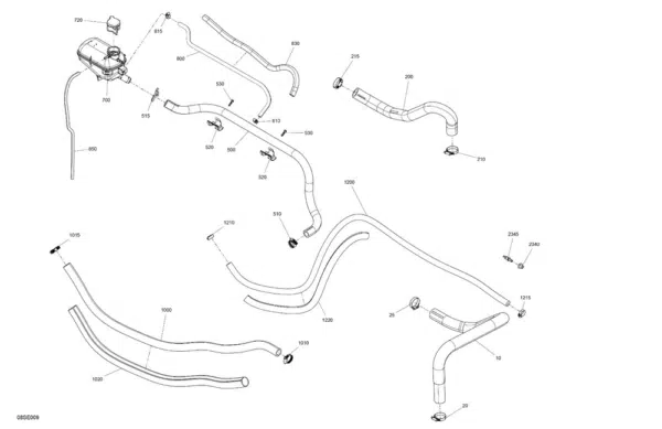 Vase d'expansion - Coolant Tank Sea-Doo 900-1503-1630cc 2018-2025 référence 276000419 – Image 2