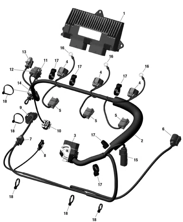 Câblage moteur - Engine Wiring Harness Ass'y Sea-Doo 1503-1630cc 2018-2020 référence 420964082 – Image 2