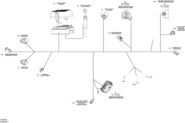 Faisceau électrique principal - Main Wiring Harness Sea-Doo 1503-1630cc GTR- RXP 2016-2017 référence 278003317 – Image 2