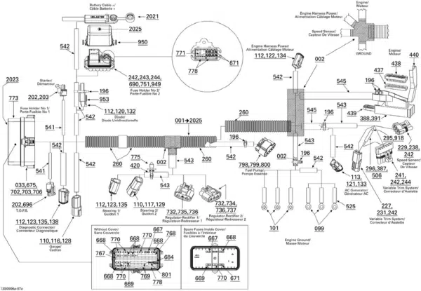 Faisceau électrique principal - Main Wiring Harness Sea-Doo 1503cc RXP 215-255 CV 2008-2011 référence 278002269 – Image 2
