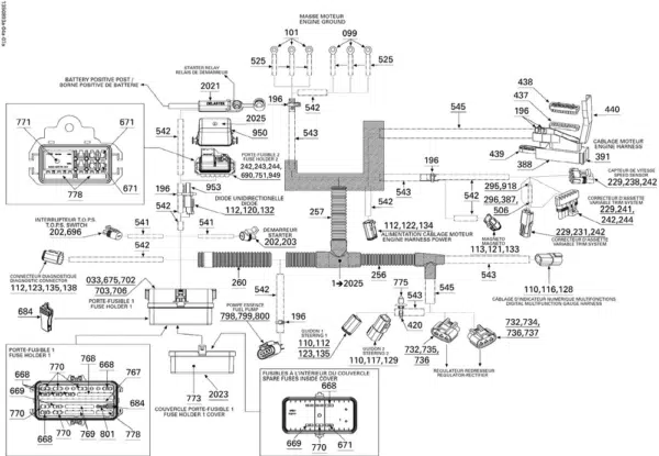 Faisceau électrique principal - Main Wiring Harness Sea-Doo 1503cc RXT-Wake 2008-2009 référence 278002280 – Image 2