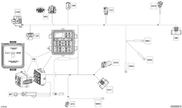 Faisceau électrique principal - Main Wiring Harness Sea-Doo 1630cc 2020-2025 référence 278003783 – Image 2