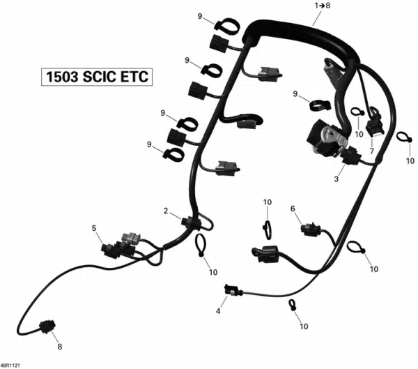 Câblage moteur - Engine Wiring Harness Ass'y Sea-Doo 1503cc 2009-2013 référence 420864220, 420665204 – Image 2