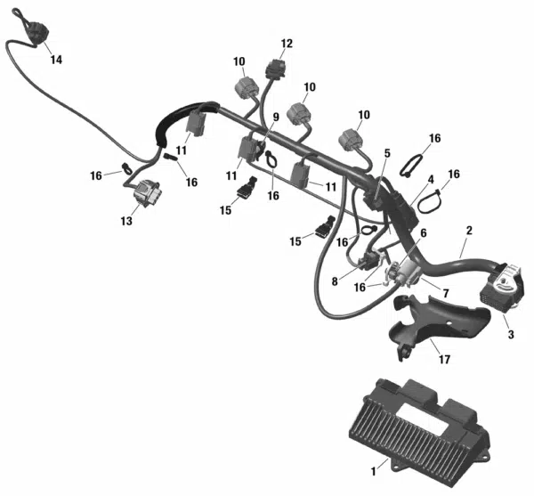 Câblage moteur - Engine Wiring Harness Ass'y Sea-Doo 900cc Spark 2019-2022 référence 420264423, 420264427 – Image 2