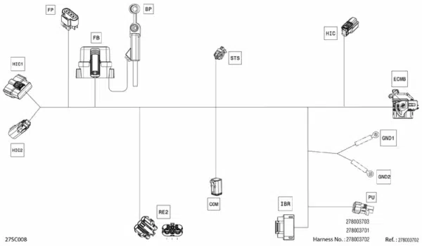 Faisceau électrique principal - Main Wiring Harness Sea-Doo 900cc Spark 2019-2023 référence 278003702 – Image 2