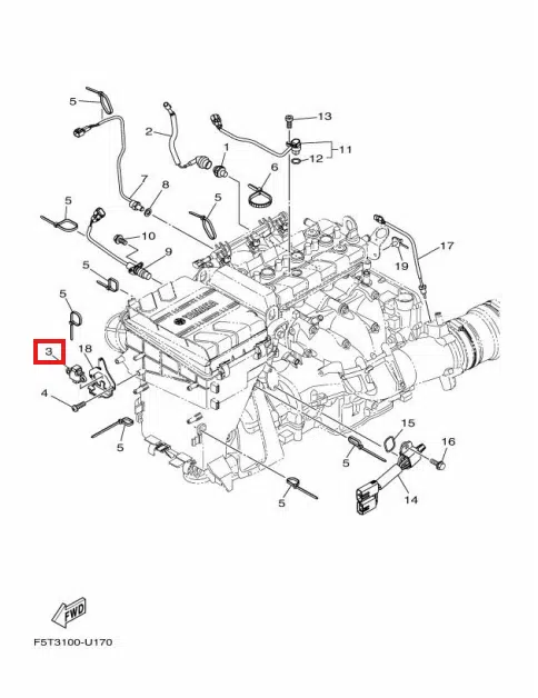 Capteur anti retournement - Sensor Lean Angle Yamaha 2018-2026 référence 6ET-82576-00-00 – Image 2