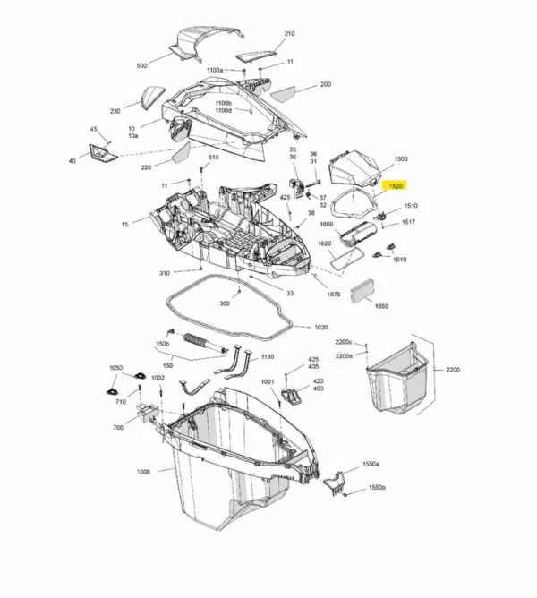 Joint d'étanchéité de trappe de boîte à gants - Cover Gasket Sea-Doo 2018-2026 référence 293250403, 293250717 – Image 2