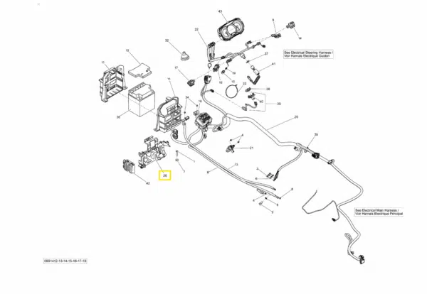 Support de batterie - Battery Support Sea-Doo 1503cc 2011-2015 référence 278002338, 278003048 – Image 2