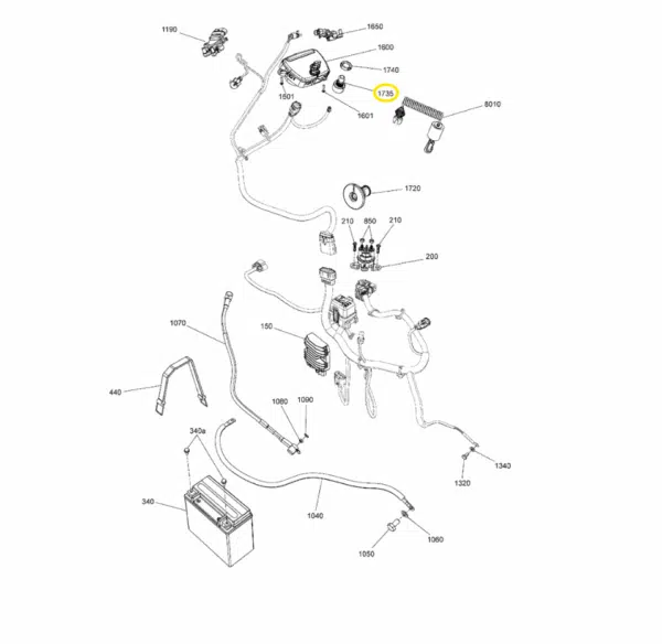 Borne D.E.S.S - Emergency Switch Non RFID Sea-Doo Spark 2014-2023 référence 278002677 – Image 2