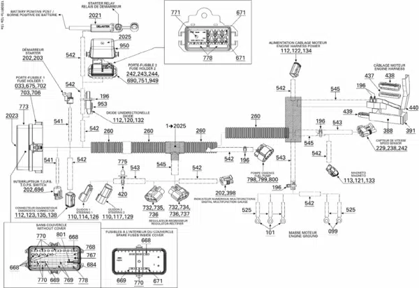 Faisceau électrique principal - Main Wiring Harness Sea-Doo 1503cc GTI-GTS-Wake 130-155CV 2008-2011 référence 278002272 – Image 2