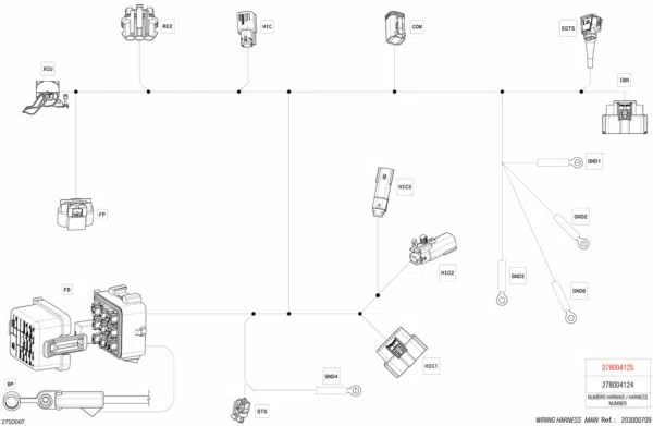 Faisceau électrique principal - Main Wiring Harness Sea-Doo 1630cc GTX Pro 130 IBR 2024 référence 278004124 – Image 2