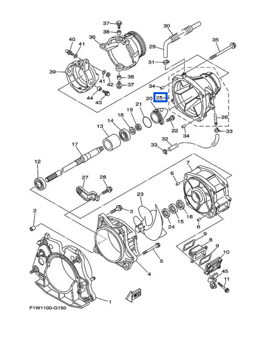 Nozzle fixe - Nozzle Yamaha FX 1800cc 2008-2013 référence 6S5-51318-00-94 – Image 3