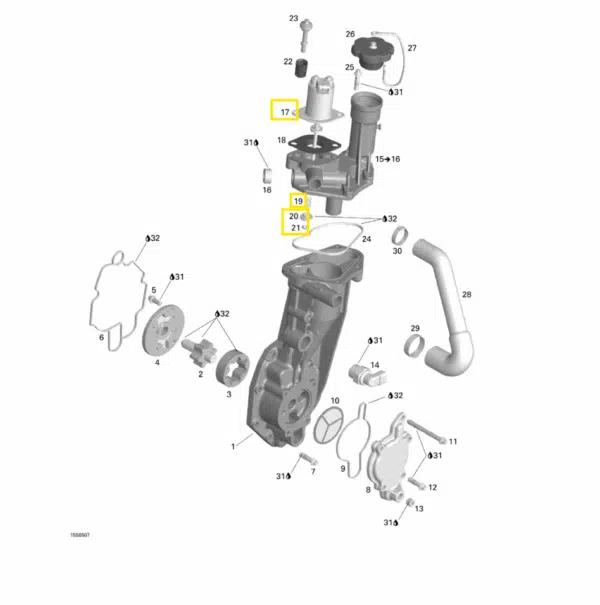 Soupape de fermeture d'huile - Shut Off Solenoid Sea-Doo 1503cc 215 CV 2004-2005 référence 420956666 – Image 2